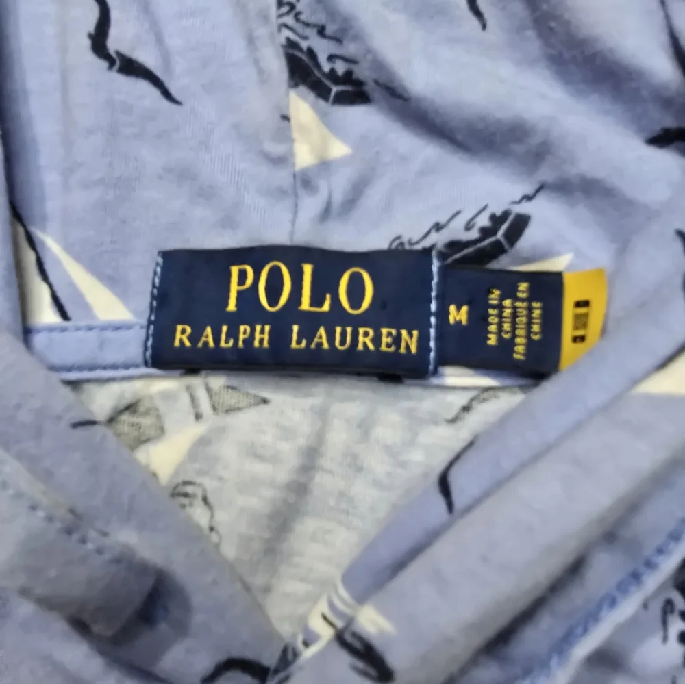 Polo Ralph Lauren Mens Polo Bear Jersey Hooded T-Shirt Nauticsl Blue Size M